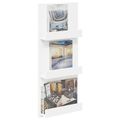 vidaXL Regál na časopisy Biela 43 x 11 x 102 cm Kompozitné drevo