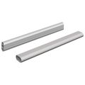 vidaXL Tyč do skrine 2 ks Strieborná 264 x 15 x 29 mm