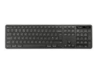Klávesnica - full size - antibakteriálna - bezdrátový - Bluetooth 5.0, 2.4 GHz - QWERTY - severské jazyky - čierna
