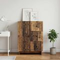 vidaXL Servírovacia skriňa so zásuvkou Staré drevo 66 x 34,5 x 90 cm