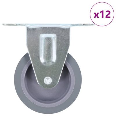 vidaXL 12 ks pevné kolieska 75 mm