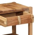 vidaXL Koncový stôl Hnedá 43 x 32 x 46 cm Masívne obnovené drevo
