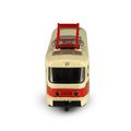Kovová česká retro električka červená 16 cm PRAGUE - otváracie dvere