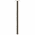 vidaXL Nohy konzolového stolíka 4 ks, prírodná oceľ, 72-74 cm, oceľ