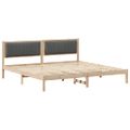 vidaXL Rám postele Tmavo šedá 200 x 200 cm Masívne borovicové drevo