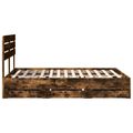 vidaXL Rám postele Dymová dub 150 x 200 cm Inžinierske drevo