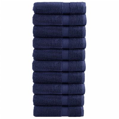 vidaXL Prémiové uteráky ruky SOLUND 10 ks tmavomodré 50x100 cm 600g/m2