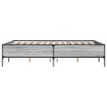 vidaXL Posteľný rám sivý sonoma 135x190 cm kompozitné drevo a kov