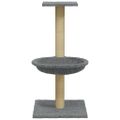 vidaXL Škrabadlo pre mačky so sisalovým, stĺpikom, svetlosivé 74 cm