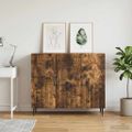 vidaXL Servírovacia skriňa Dymový dub 89 x 34,5 x 80 cm
