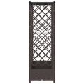 vidaXL Vyvýšený záhon s mriežkou a strechou Hnedá 203 x 40 x 121 cm PP