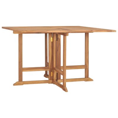 vidaXL Skladací záhradný jedálenský stôl 120x120x75 cm tíkový masív