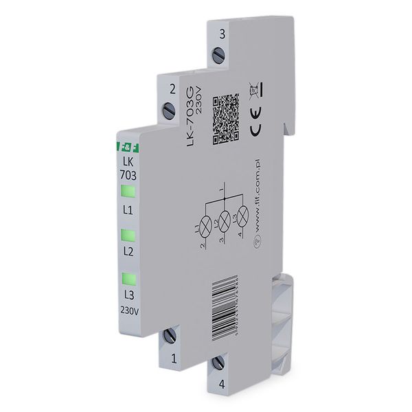 Triedová signalizácia F&F LK-703G/230V na DIN lištu