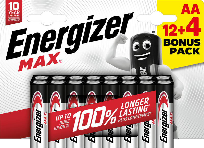 Energizer Max AA alkalické batérie 12+4 16 ks E303326700