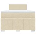 vidaXL Boxspring posteľ s matracom krémová 120x190 cm látka