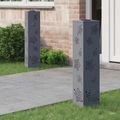 vidaXL Solárne LED svetlo na chodník 2 ks Teplá biela 18 x 18 x 80 cm