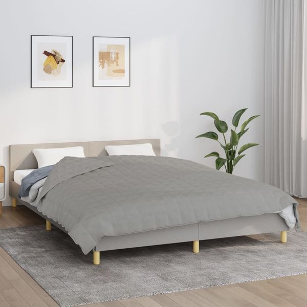 vidaXL Záťažová prikrývka šedá 220x230 cm 15 kg látka