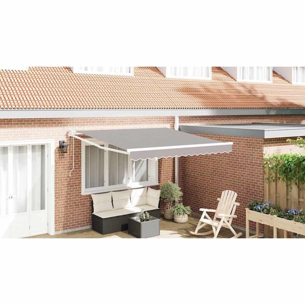 vidaXL Markíza Svetlosivá 300 x 250 x 165 cm Polyester a kov