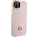 Puzdro Guess pre iPhone 15 6,1" GUHCP15SM4DGPP ružové HC SILIKÓN LOGO STRASS 4G