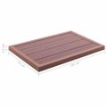 vidaXL Podlahový prvok pre solárnu sprchu/rebrík 101x63x5,5 cm drevoplast