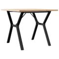 vidaXL Jedálenský stolík v tvare Y 90x90x75,5 cm borovica a oceľ