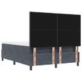 vidaXL Posteľ s pružinovým rámom Tmavo šedá 200 x 160 cm Zamat