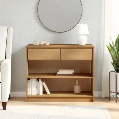 vidaXL Konzolový stolík SAUDA dub 89,5x36,5x73 cm borovicový masív