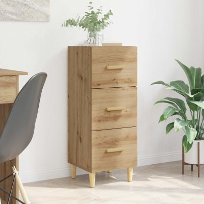 vidaXL Servírovacia skriňa so zásuvkou dub artisan 34.5 x 34 x 90 cm