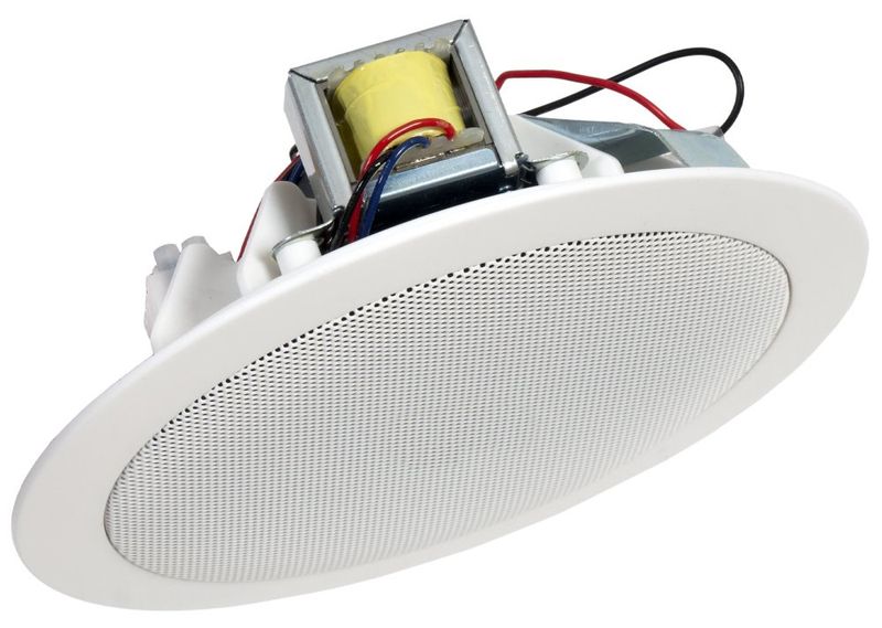 Fonestar Podhledový 100V reproduktor 10 W, 5", ABS, ocelová mřížka, montážní hl 55 mm, bíl stropní reproduktor, 100V linka, 6W RMS, 5" dvojitý kužel, 140–15 000 Hz, ABS, ocelový gril, bílý