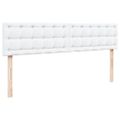 vidaXL Osmanský rám postele s matracmi biela 200x200 cm umelá koža