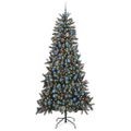 vidaXL Umelý vianočný stromček Zelená 240 cm PVC, plast a oceľ