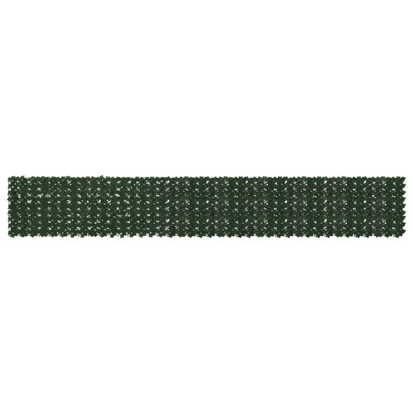 vidaXL Balkónový plôtik s listami Tmavozelená 500 x 75 cm