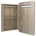 vidaXL LED kúpeľňová zrkadlová skrinka farba dubu 60x11x80 cm