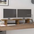 vidaXL Stojan na monitor medovo-hnedý 100x27x15 cm masívna borovica