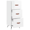 vidaXL Komoda lesklá biela 34,5x34x90 cm spracované drevo