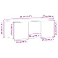 vidaXL TV skrinka 80x34x30 cm Čierny dub Kompozitné drevo