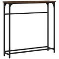 vidaXL Konzolový stolík hnedý dub 75x19,5x75 cm kompozitné drevo