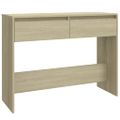 vidaXL Konzolový stolík, dub sonoma 100x35x76,5 cm, kompozitné drevo