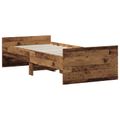 vidaXL Rám postele Staré drevo 100 x 200 cm Kompozitné drevo