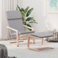 vidaXL Relaxačné kreslo s podnožkou bledosivé látka