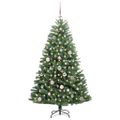 vidaXL Umelý Sklápací Vianočný Stromček Zelená 150 cm PVC a kov