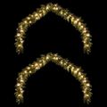vidaXL Vianočná girlanda 2 ks 600 LED Zelená 20 m PVC