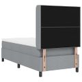 vidaXL Posteľ s pružinovým rámom Svetlosivá 190 x 90 cm látka