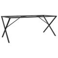 vidaXL Nohy jedálenského stola X-rám 160x80x73 cm oceľ
