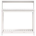 vidaXL Stôl na presádzanie s policami biely 108x50x109,5 cm borovica