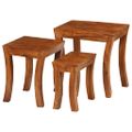 vidaXL Zasúvacie stolíky 3 ks, akáciový masív 50x35x50 cm, hnedé