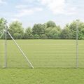 vidaXL Zvarený drôtený plot 5000 x 150 cm Strieborná