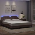 vidaXL Rám postele s LED bez matraca Zadar hnedý 180x200 cm