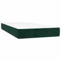 vidaXL Posteľný rám boxsping s matracom tmavozelený 100x200 cm zamat