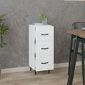 vidaXL Komoda lesklá biela 34,5x34x90 cm spracované drevo
